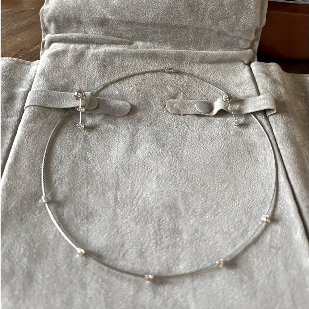 Diamond necklace with matching diamond earrings